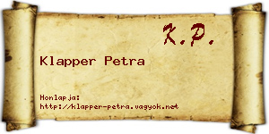 Klapper Petra névjegykártya